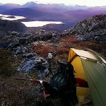 Fin utsikt første kvelden. Stillheten brytes kun av en rypestegg oppe i lia.